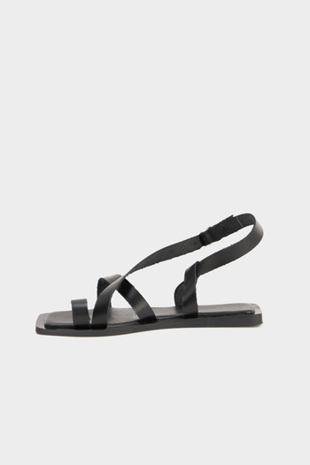 Perspective Black Color Women's Sandals