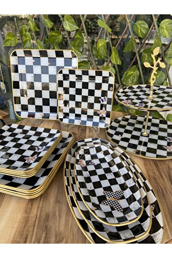GÜRCÜGLASS breakfast set 17 pcs square