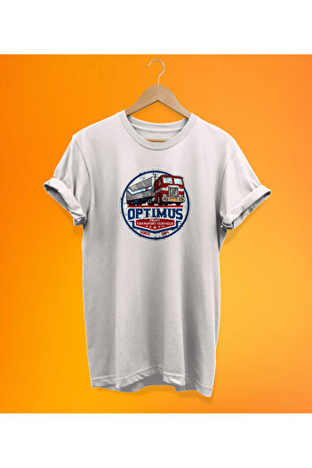 remonz Optimus Prime Printed White, 100% Cotton Basic (Regular Size) T-Shirt
