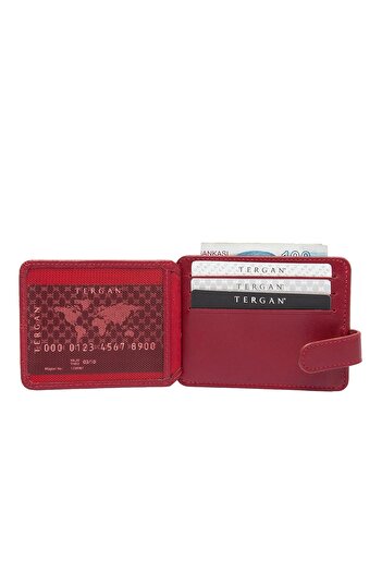 Tergan Kırmızı Deri Erkek Kartlık 01533c71