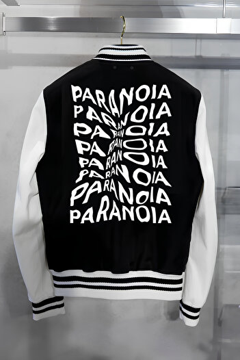 Edizen Paranonia Double Sided Printed 2024 Oversize Premium College Jacket 100% βαμβάκι