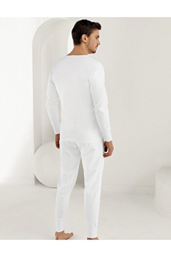 Şahinler Men's White Long Cuff Thermal Atl ME017-BY