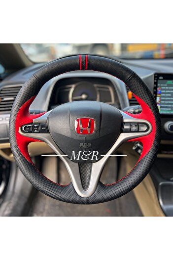 M&R OTO KILIF AKSESUAR Honda Civic Fd6 Spor Kaplama Deri Direksiyon Kılıfı