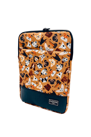 Differ Studio 13-14'' Inch Dog Pattern Beige Unisex Laptop/macbook/computer/notebook Case/bag