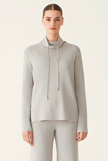 Perspective İllas Gray Color Women's Knitwear Blouse
