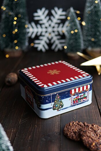 EVLE New Year's Themed Decorative Metal Box Set of 2, Tart Erb526r
