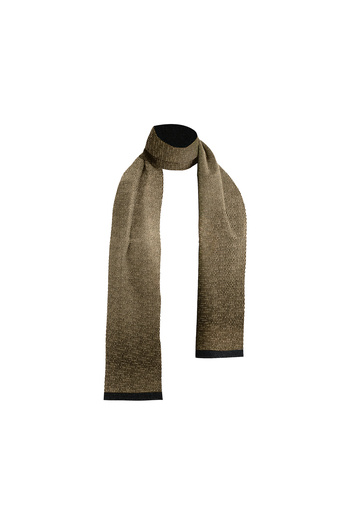 BIES Unisex Gold Stripe Patterned Satin Thin Cashmere Textured Warm Soft Winter Scarf - gift