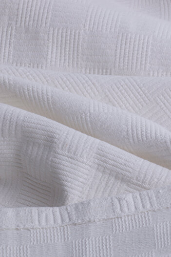 Salbace Checkerboard Pattern Pique Double