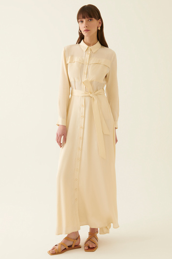 Perspective Angelica Ecru Color Dress