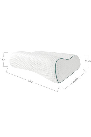 VİSCOTEX Pernă Ortopedică Înaltă cu Pavilion Alb 55x40x13/11 cm