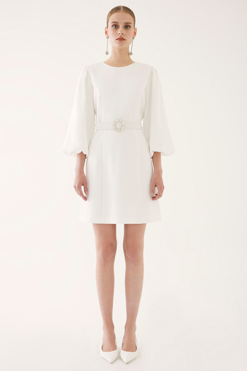 Perspective Jane Ecru Mini Women's Dress
