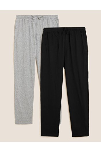 Marks & Spencer Saf Pamuklu 2'li Pijama Altı Seti