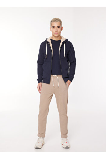 SSEINSE Lastikli Bel Slim Fit Kahve Erkek Eşofman Altı PSI1151SS