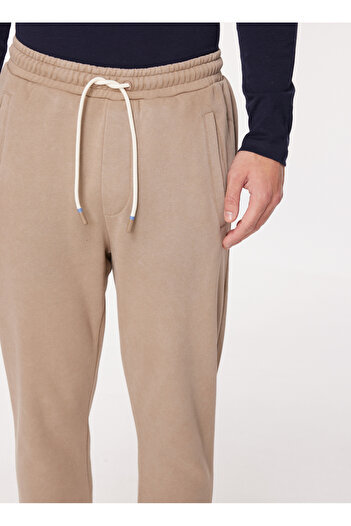 SSEINSE Lastikli Bel Slim Fit Kahve Erkek Eşofman Altı PSI1151SS