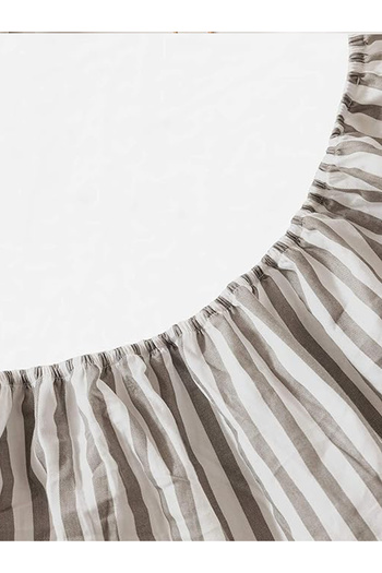 CAQQA 120x200 cm Σετ Σεντόνια Ριγέ Ελαστικά Εφαρμοσμένα