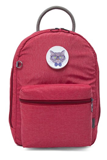 MUCCO Bobi Red Waterproof Bondit Fabric Large Volume Illustration Mother Baby Care Backpack