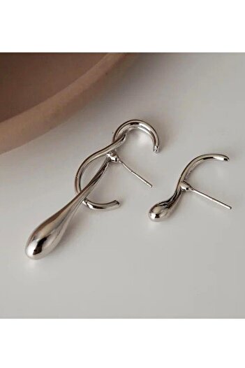 BAHELS Silver Color Trend Asymmetrical Water Drop Earrings