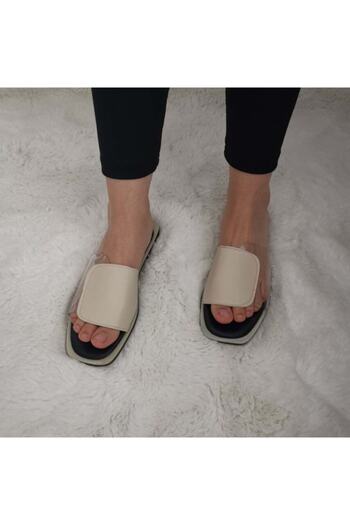 Annamaria Women's Cream Transparent Slippers Stylish Soft Slippers