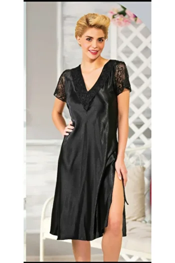 Malven Plus Size Satin Nightgown