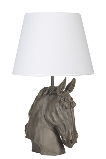 Qdec Modern Design Horse Lampshade Gray White