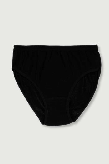 Tutku Women's Black 3-Pack Ribbed Bato Panties