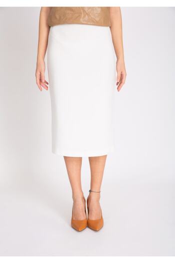 Oilemaperla Midi White Skirt-2054