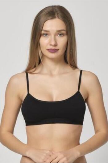 Dondeza Women's Bustier with Black Pads and Rope Straps - Set of 3