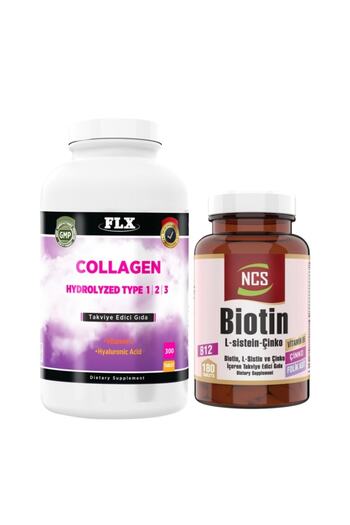 NCS Collagen Type 1-2-3 Hyaluronic Acid 300 Tablet+Biotin 180 Tablet