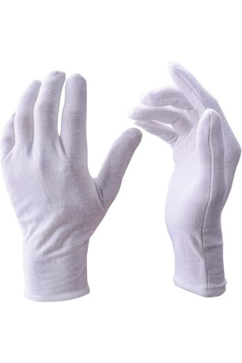 salarticaret Eczema Performance White Cotton Marching Gloves