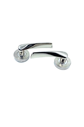 Sofuoğlu Lerzan Rozetli (Yale) Door Handle Nickel Satin - for Exterior Door