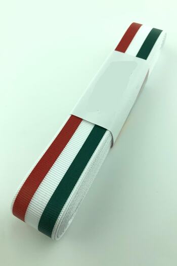 Hobigram Κόκκινη πράσινη ρίγα με στάμπα Grosgrain Κορδέλα – Κορδέλα, Κομψό Σχέδιο, Γυναικείο Αξεσουάρ – Κορδέλα – Κορδέλα