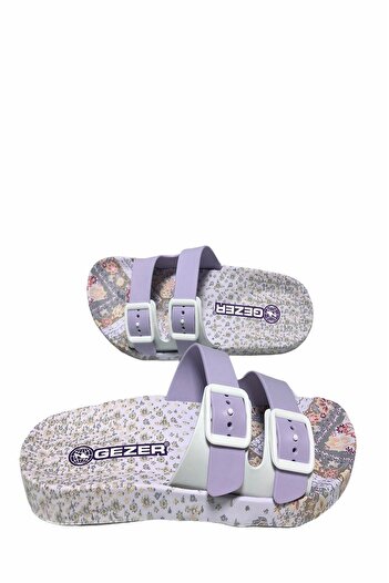GEZER Lilac Non-Slip Sole Summer and Daily Slippers - Golden Step Model