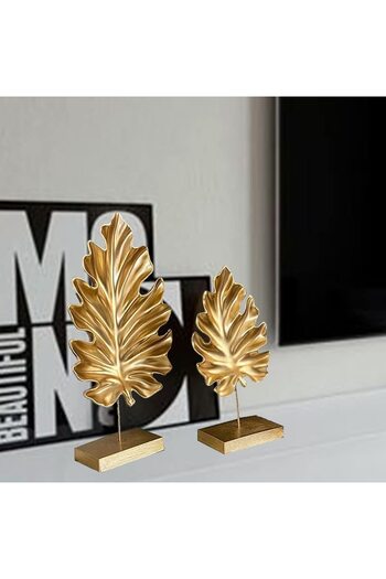 Bamyum 2 Stück Bergahornblätter Moderne Deko Figur