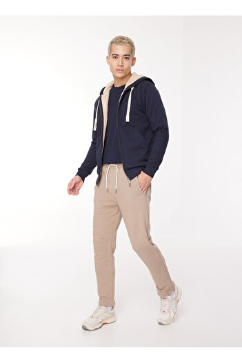 SSEINSE Lastikli Bel Slim Fit Kahve Erkek Eşofman Altı PSI1151SS