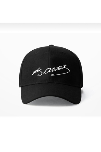 MSASTYLE Kemal Atatürk Embroidered Black Hat - Classic Design