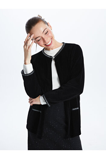 LC Waikiki Crew Neck Plain Long Sleeve Women's Cardigan