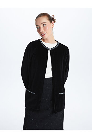 LC Waikiki Crew Neck Plain Long Sleeve Women's Cardigan