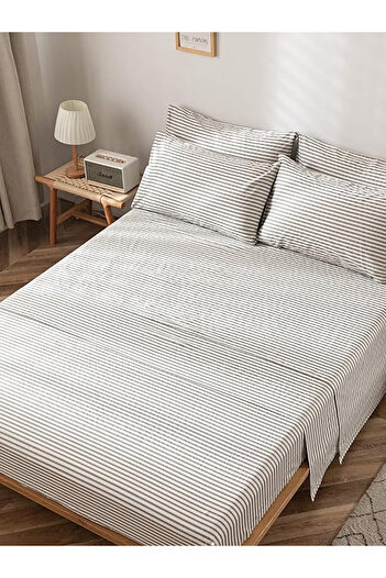 CAQQA 120x200 cm Σετ Σεντόνια Ριγέ Ελαστικά Εφαρμοσμένα