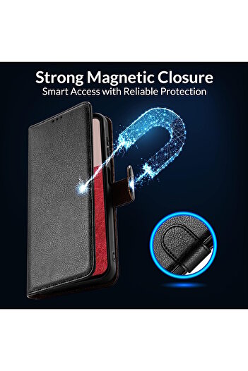m.tk moveteck Xiaomi Redmi Note 12 Pro 5g Kılıf 360 Tam Kaplar Deri Dokulu Kapaklı Cüzdan Standlı Kartvizitli Tank