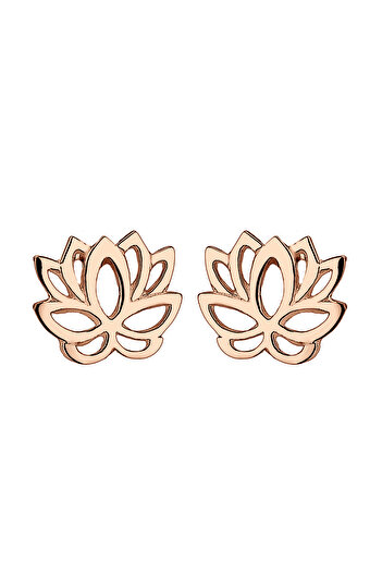 ELLI Ohrringe Lotusblume Blume Blüte Lotus Talisman Silber