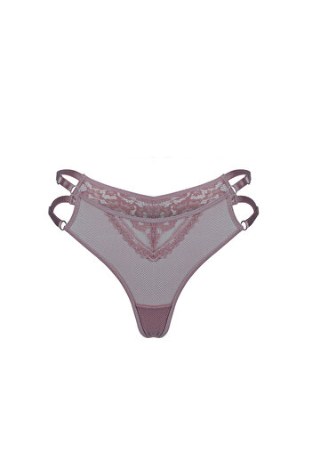 Simi Underwear Sophistiqué Жіночі чорні трусики бразильського крою з мереживною стрічкою