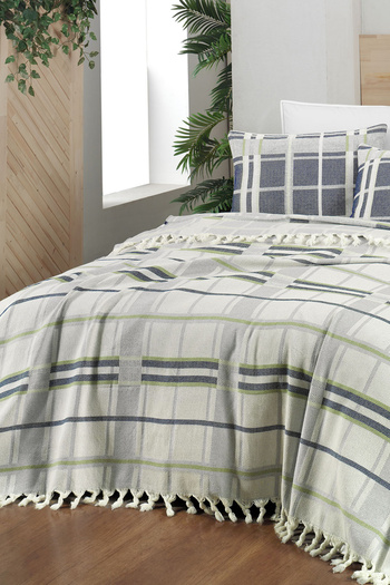 Sarev Frodo Gray Double Cotton Bedspread Set