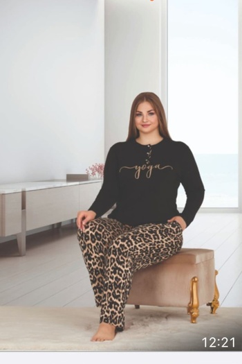 xlargebutik ΣΕΤ ΠΙΤΖΑΜΕΣ ΛΕΟΠΑΡ ΜΕΓΕΘΗΣ BIG SIZE
