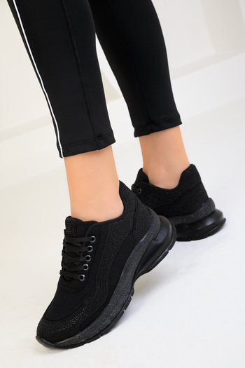SOHO Black-Black Women's Sneakers 18665