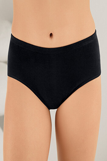 Şahinler Women's Black Rib Panties Mb008