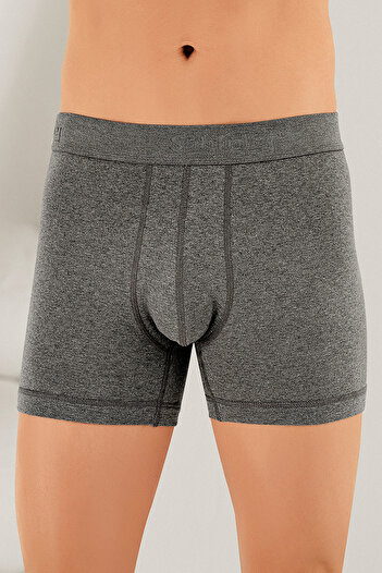 Şahinler Lycra Written Bagged Boxer K-grey Me031