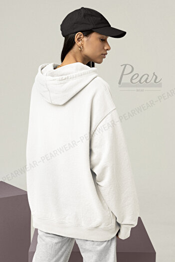Pear Wear MOM Printed Women's 3 Thread Rose Gold Oversize Hooded Mother Sweatshirt