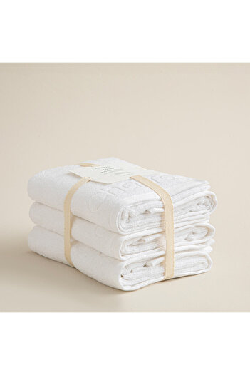 Chakra Set of 3 Towels - 50X90 cm - White