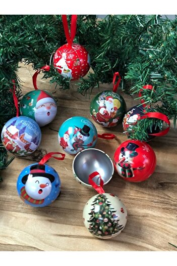 Masalsı Concept 2 Pieces Christmas Pine Tree Ornament Splittable Surprise Ball New Year Ornament - Christmas Gift Box