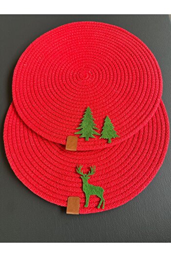 evdeucuz Tree 2-pack 35 cm Placemat Red